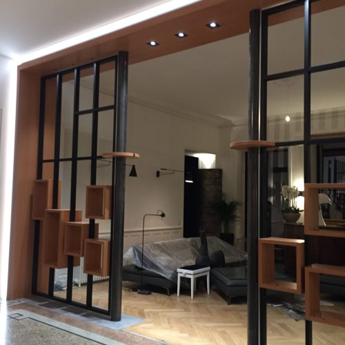 Cloison décorative en bois et métal à Lyon